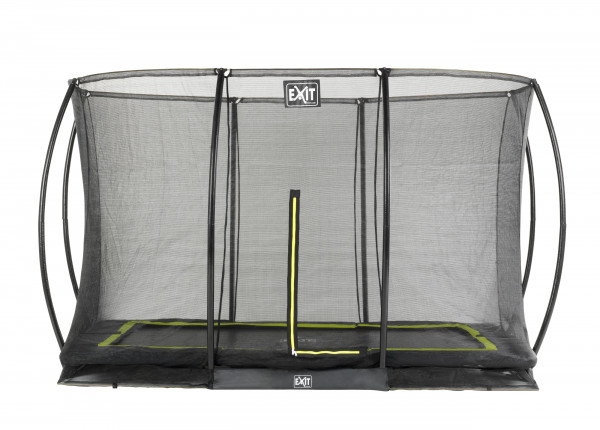 Trampolin EXIT Silhouette Ground mit Sicherheitsnetz 244x366cm schwarz