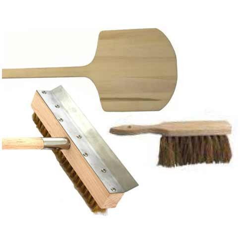 Holzschieber / Reinigungsbürste / Handfeger Holzbackofen Zubehör-Set