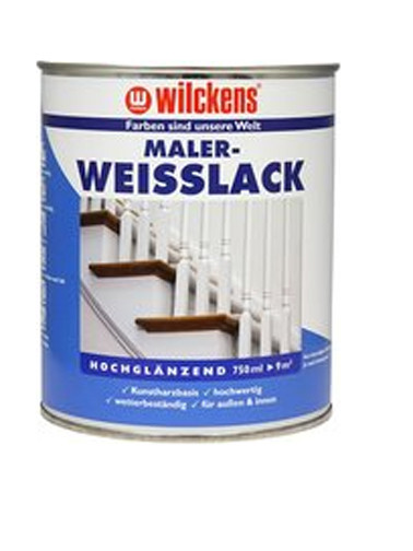 Wilckens® Maler Weisslack hochglänzend 750ml