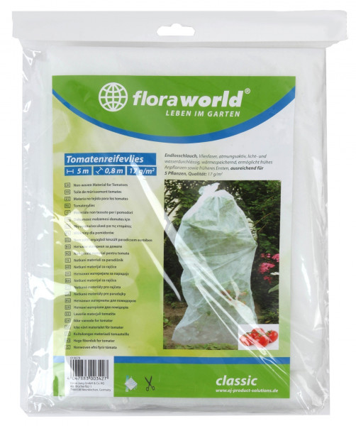 Tomatenvlies / Reifevlies classic floraworld 5x0,8m weiß