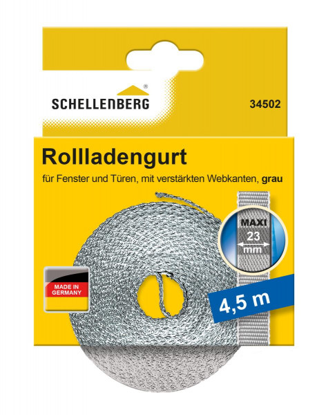 Schellenberg Rollladengurt 23mm Maxi 4,5m grau 34502