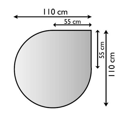 Funkenschutzplatte / Bodenplatte Lienbacher silberf. Tropfen 110x110cm