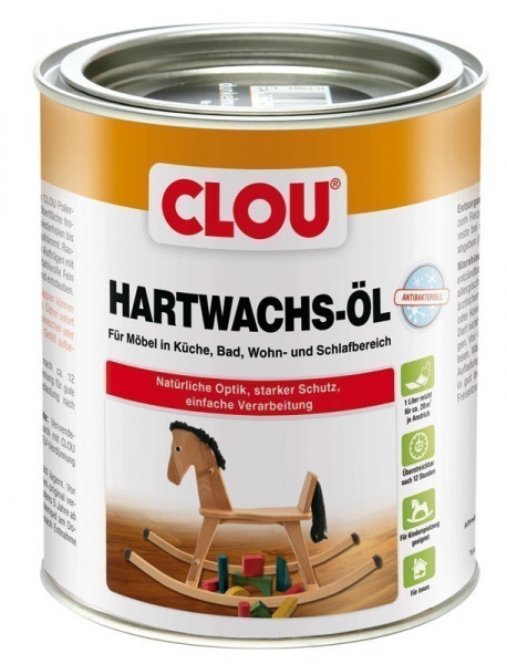 Holzöl/-wachs CLOU Hartwachs-Öl für Möbel antibakteriell 750 ml