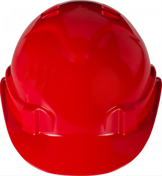 Schutzhelm, mit Kunststoffschweißband, verstellbar, rot