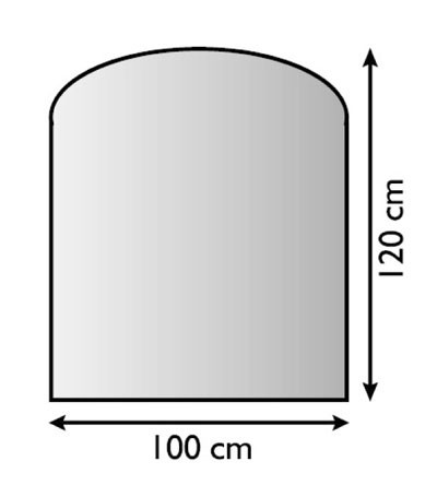 Funkenschutzplatte / Bodenplatte Lienbacher silber Segmentb. 100x120cm