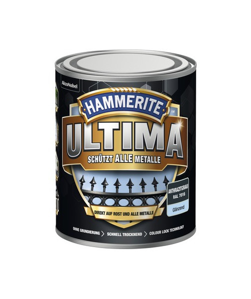 HAMMERITE® 3in1 Schutzlack Ultima anthrazitgrau glänzend 750ml