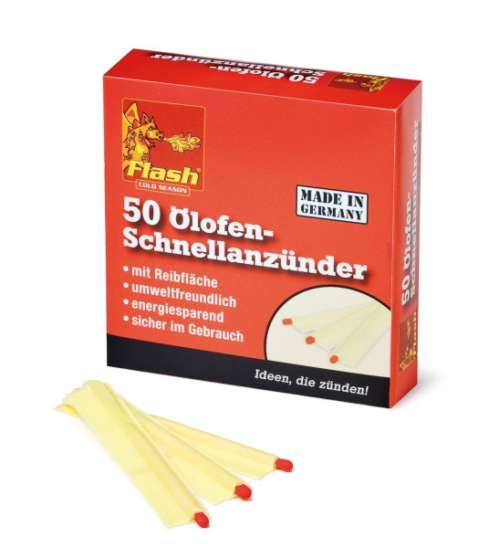 Ölofenanzünder Schnellanzünder Flash 50 Stück