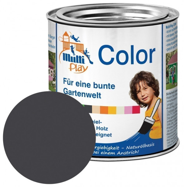 Multi-Play Color Naturöl Farbe / Holzschutzfarbe 375ml anthrazit