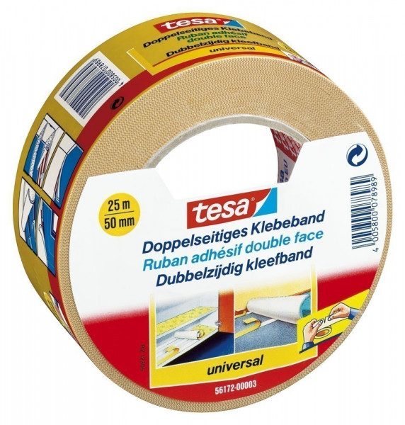 tesa® Doppelseitiges Klebeband universal 25 m x 50 mm