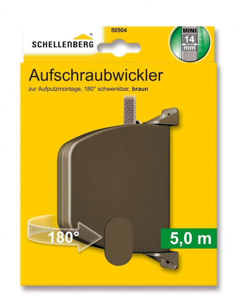 Aufschraubwickler Schellenberg Mini braun Lochabstand 14,5cm