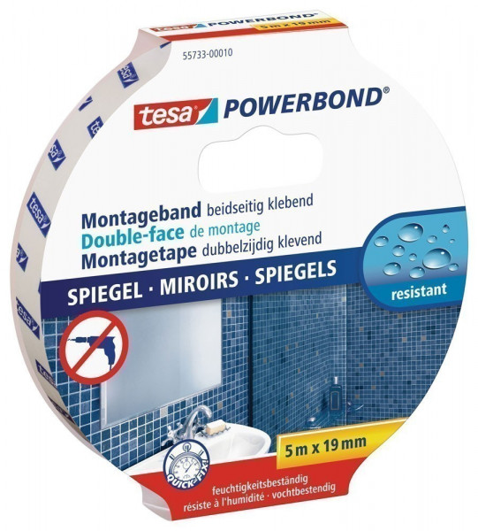 tesa® Powerbond Spiegel 5 m x 19 mm