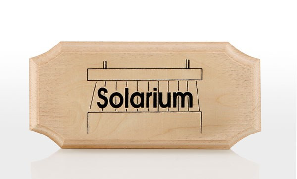 Eliga Schild 8-eckig natur Solarium