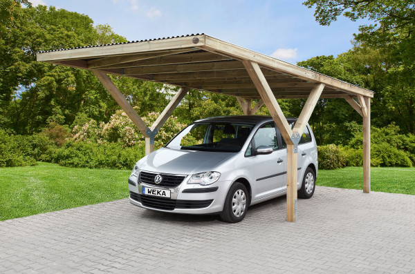 weka Y-Einzelcarport, mit PVC-Dachplatten