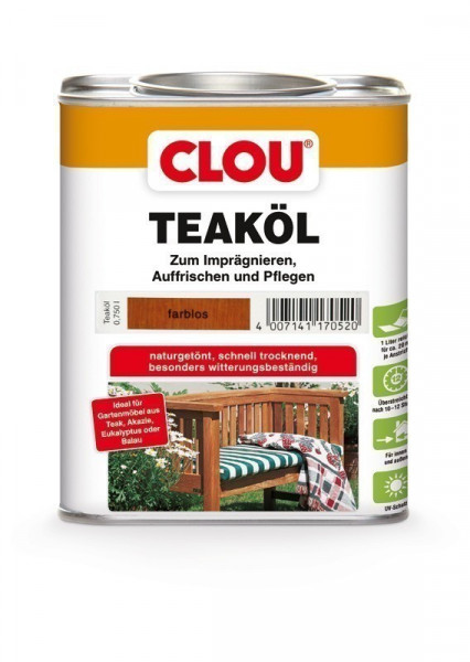 Holzöl CLOU Teaköl farblos 750 ml