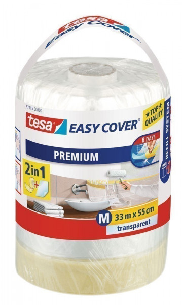 tesa® Easy Cover Premium Abdeckfolie 33 m x 55 cm (Nachfüllrolle)