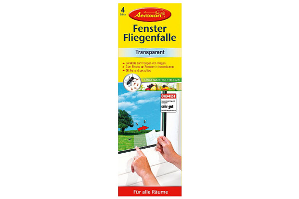 AEROXON® Fenster Fliegenfalle transparent 4 Stück