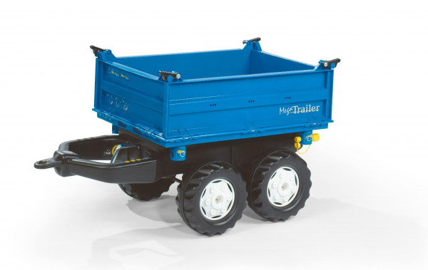 Anhänger für Tretfahrzeug rolly Mega Trailer blau - Rolly Toys