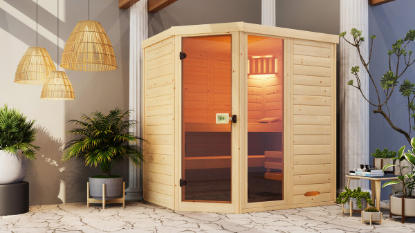 Weka Massivholz Elementsauna 38 mm LAUKKALA 2 GTF SL