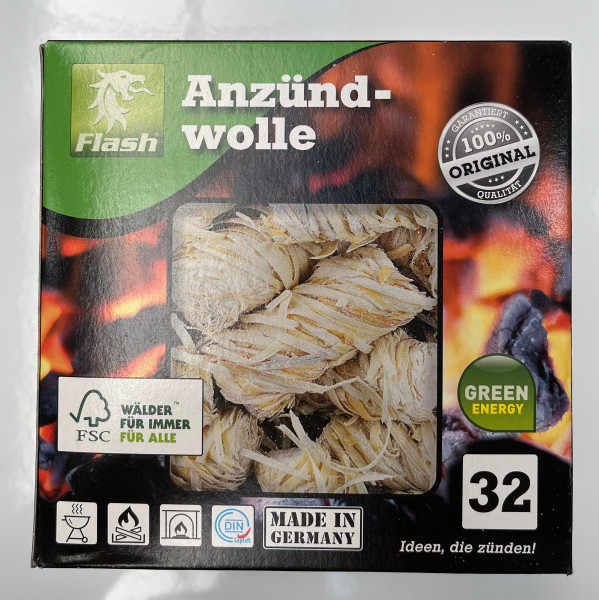 Öko Anzündwolle / Grillanzünder / Kamin Anzünder /