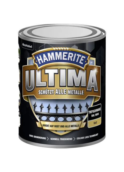 HAMMERITE® 3in1 Schutzlack Ultima tiefschwarz matt 750ml