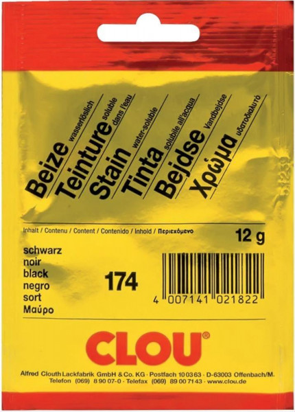 Clou Beize / Pulver-Beize wasserlöslich Nr. 174 schwarz 10g