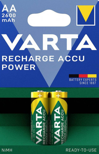 VARTA Rechargeable Akku AA 1,2 V 2600mAh 2 Stück