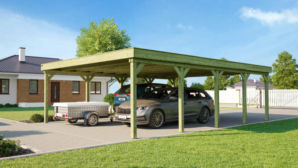 WEKA® Doppelcarport 609 Gr.2 kesseldruckimprägniert 600x812cm