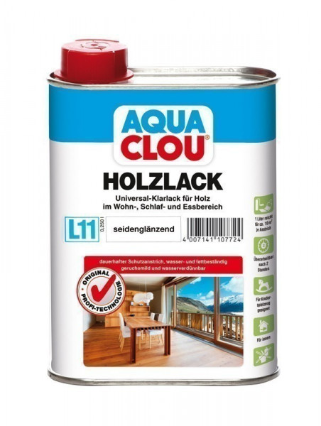 Holzlack AQUA CLOU Universal Klarlack seidenglänzend 250 ml