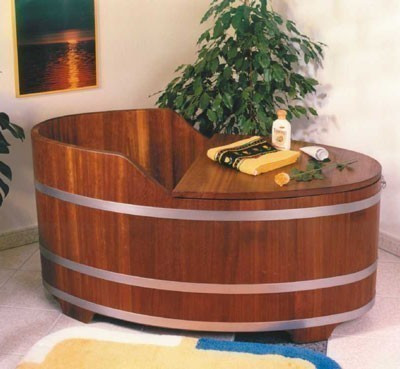 Holzbadewanne Achleitner Alfa 135x74x70cm Kambala-Holz