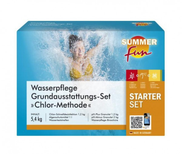 SUMMER fun Wasserpflege Grundausstattung Set Chlor Methode