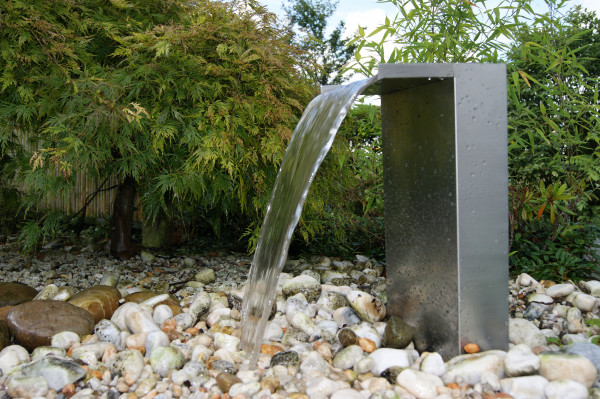 Ubbink AcquaArte Gartenbrunnen Wasserfall Venezia Edelstahl