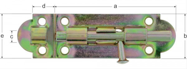 Grendelriegel 161/K2Z/80 mm