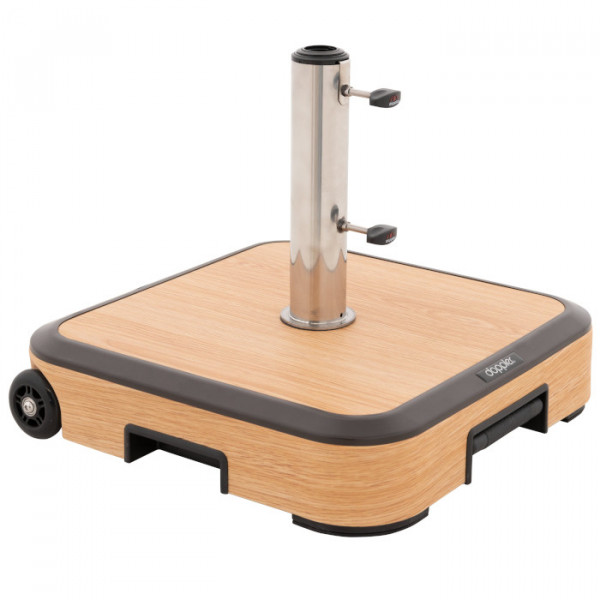 Doppler Sonnenschirmständer Alu Wood Trolley 50kg