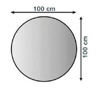 Funkenschutzplatte / Bodenblech schwarz rund Ø 100cm