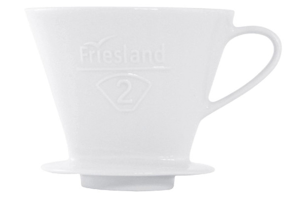 FRIESLAND Kaffeefilter Porzellan Größe 102 1-Loch weiß