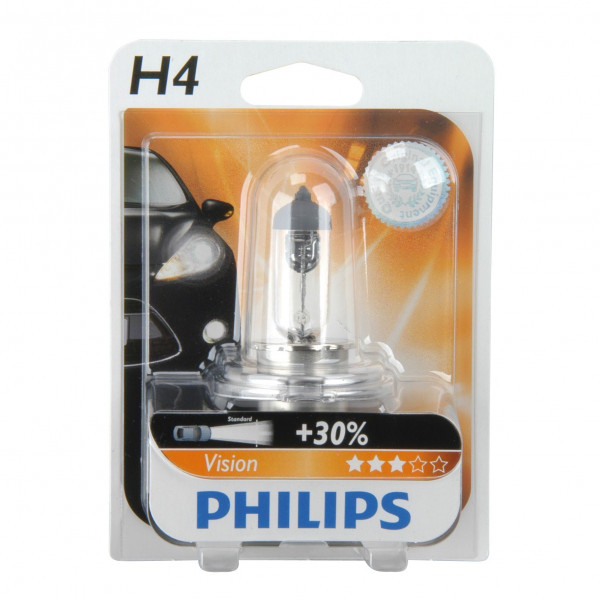 Philips Vision Halogenlampe H4 12 Volt / 60/50 Watt - Autobeleuchtung