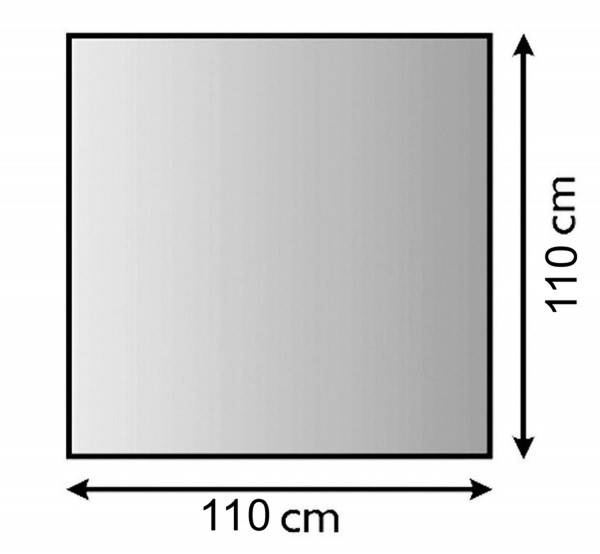 Funkenschutzplatte Metall Lienbacher anthrazit 4-Eck 110x110cm