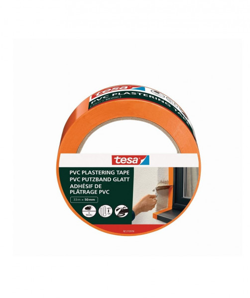 Tesa Putzband PVC glatt 33m x 50 mm Orange