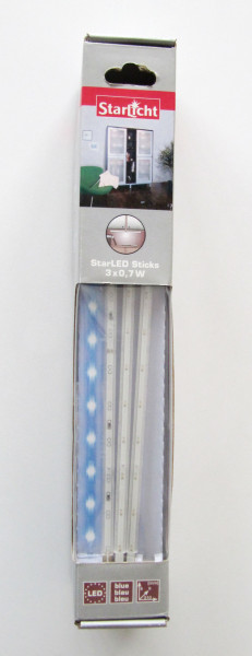 StarLicht Dekoleuchte StarLED Sticks 12 Dioden/Stick 3x0,7W Licht blau