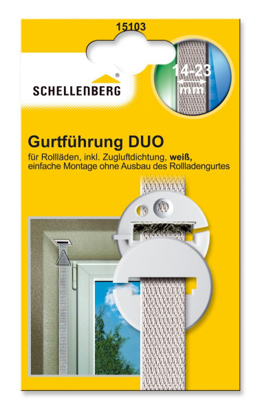 Schellenberg Gurtführung Duo Zugluftdichtung rund weiß 15103