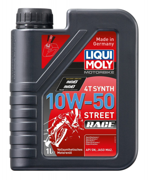 Liqui Moly Motoröl Motorbike 4T Synth 10W-50 Street Race 1 Liter