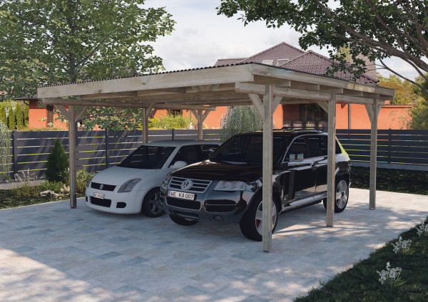 WEKA® Carport 616 Doppelcarport 500x500cm