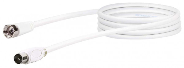 SCHWAIGER® SAT Antennen Adapterkabel 75dB weiß 1,5m