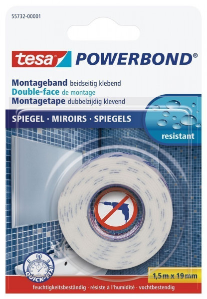 tesa® Powerbond Spiegel 1,5 m x 19 mm