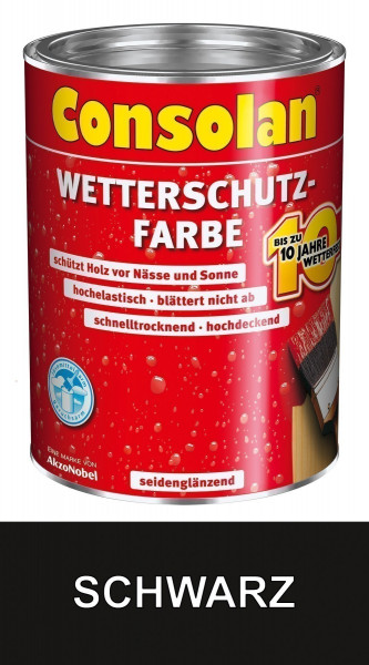 Consolan Wetterschutz Farbe schwarz 2,5 L