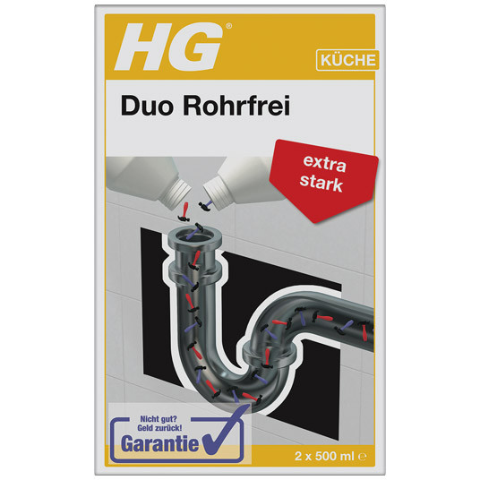 HG Duo-Rohrfrei Abflussreiniger 1 Liter