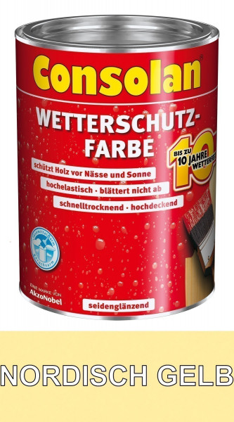 Consolan Wetterschutz Farbe nordisch gelb 2,5 L