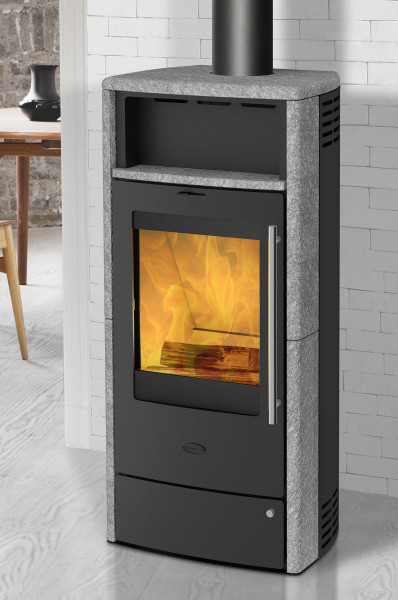 Fireplace Kaminofen Dauerbrandofen Torino Speckstein 6kW