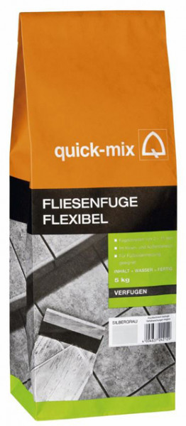 Quick-Mix® Fliesenfuge Flexibel silbergrau 5kg