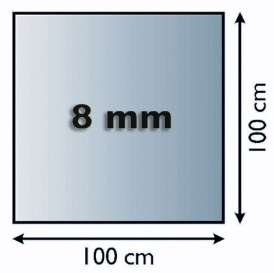 Funkenschutzplatte Glas 8mm Lienbacher Quadrat 1000x1000mm